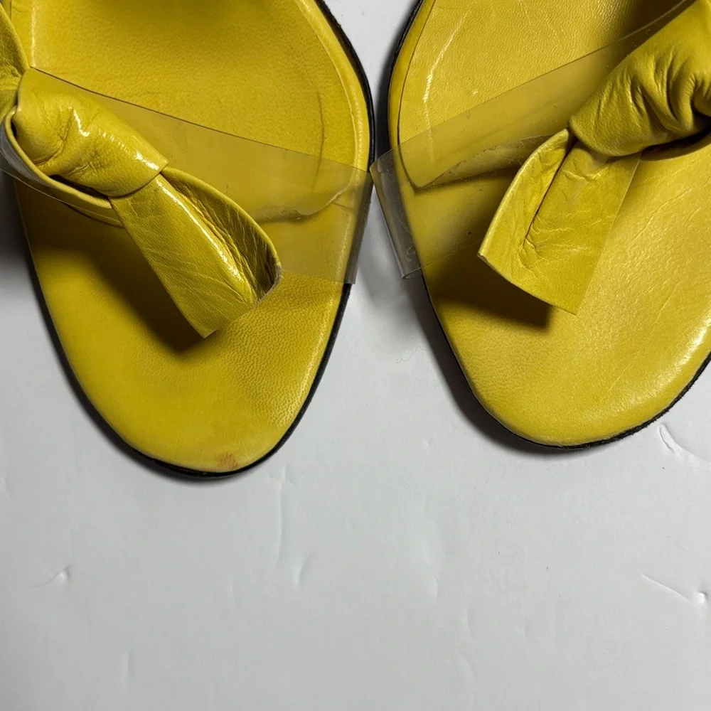 Versani Yellow Heels Sandals Women Size 8 1/2 - Picture 6 of 16
